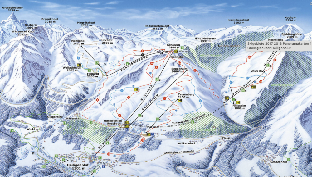 Pistekaart Großglockner Heiligenblut